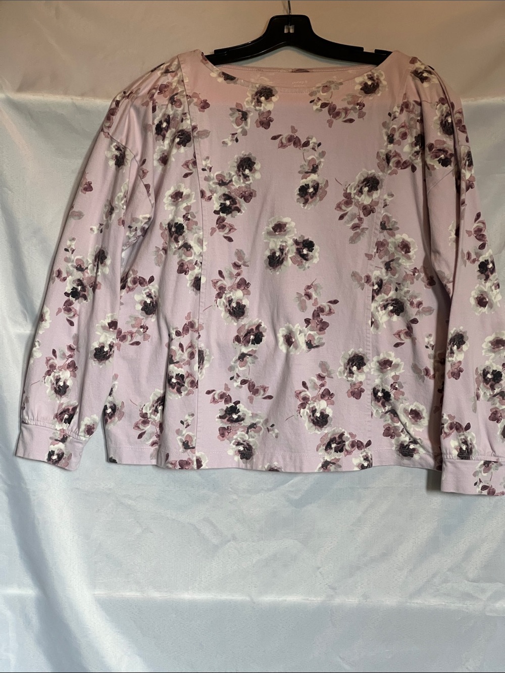 J. Jill Lavender Floral Long Sleeve Top